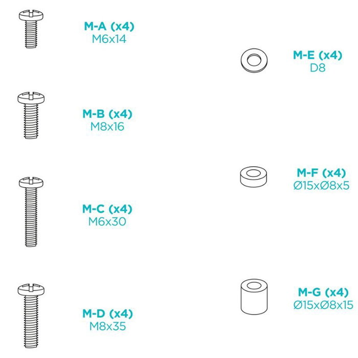 Tooq Soporte Fijo de Pared LP1084F-B para Pantallas de 37-80 pulgadas Tooq Soporte Fijo de Pared LP1084F-B para Pantallas de 37-80 pulgadas